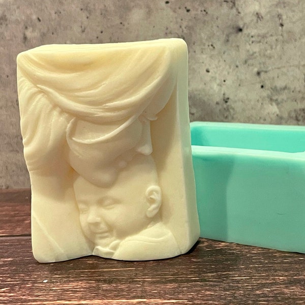 New Silicone Mother and Sleeping Baby Soap Mold DIY Craft Gift Homemade. Ships from USA  -MOLD Only Soap Not Included