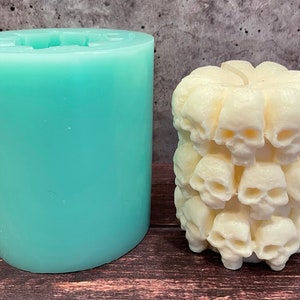 Large Silicone Skull Candle Mold - For Candle Making DYI Resin, Chocolate, Ice Craft Halloween