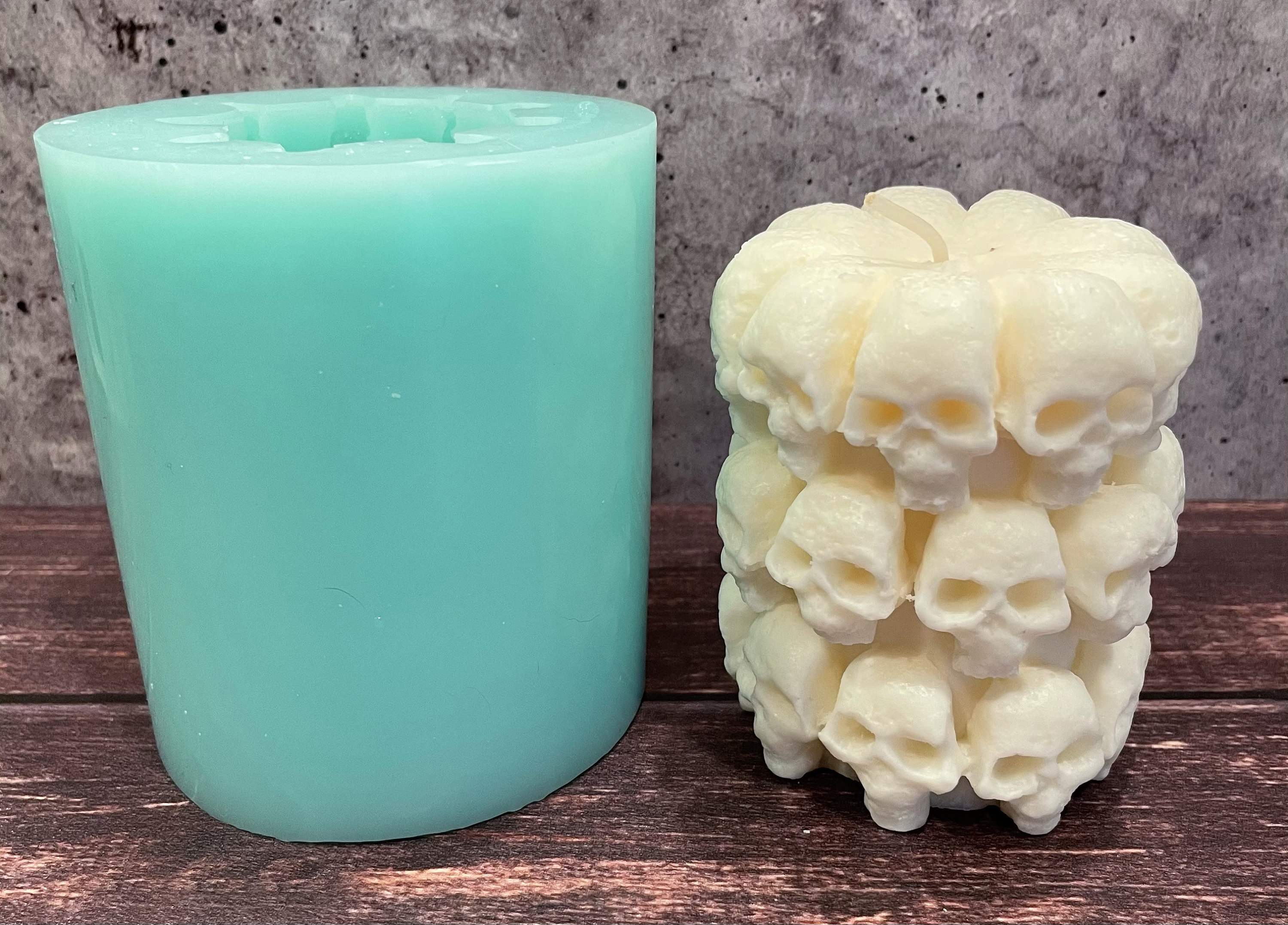 Silicone Skull Mold Octopus Monster DIY Candle Resin Decoration Cake  Skeleton Gy