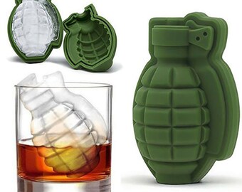 Pistol Gun Bullet Grenade Shape 3D Ice Cube Mold Maker Mold Trays Bar Party NEW Pistol Gun Bullet Grenade Shape 3D Ice Cube Mold Maker Mold Trays Bar Party NEW