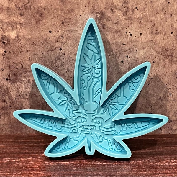 Silicone Pot Leaf Mold for DIY, Craft, Resin Coaster