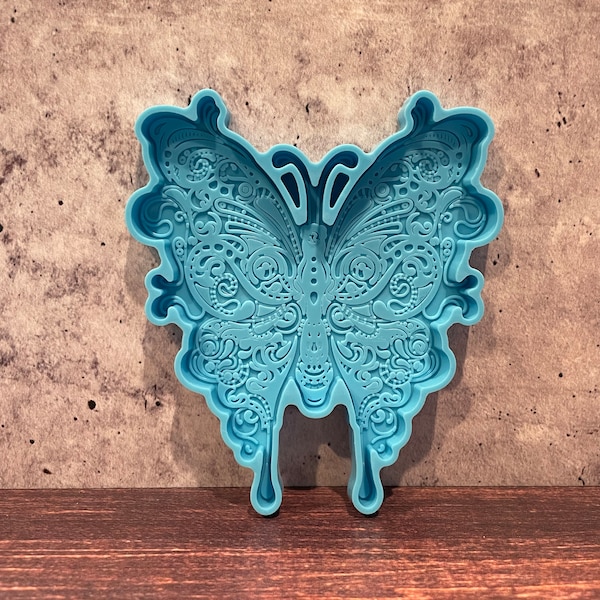 Silicone Butterfly With Detailed Wing Design Resin Mold for DIY, Craft, Coaster