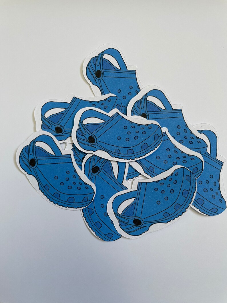Blue Croc Die Cut Sticker