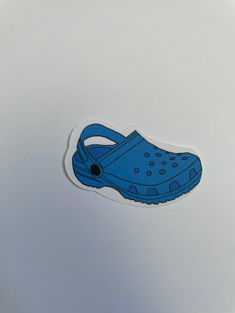 Blue Croc Die Cut Sticker