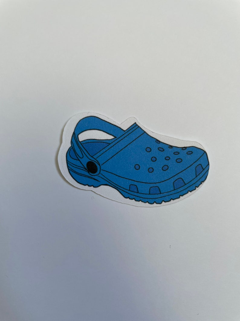 Blue Croc Die Cut Sticker