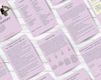 Printable Postpartum Guide | Pregnancy Self-Care Guide | Postpartum Checklist | Pregnancy Healing Tips | Preparing For Postpartum Guide