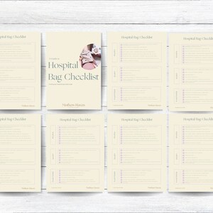 May include: A printable hospital bag checklist with the title "A Guide to Hospital Bag Checklist" and the text "Mothers Haven".