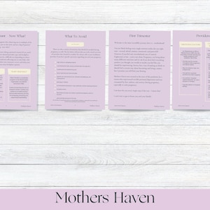 New Mother Guide.pdf Printable Early Pregnancy Guide | Pregnancy Guide | New Mom Guide ...