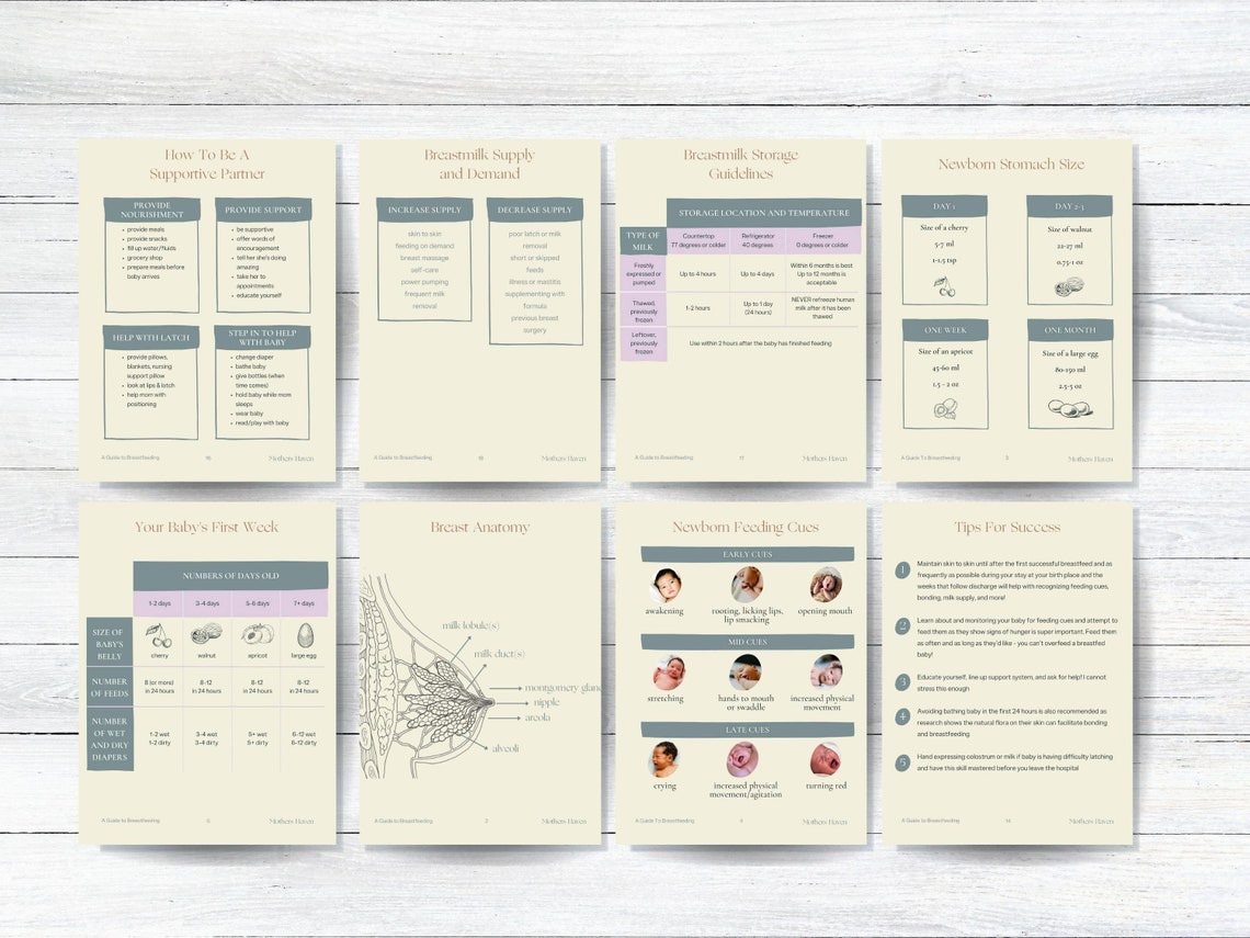 Printable Breastfeeding Guide | Breastfeeding Guide | Pregnancy Must ...