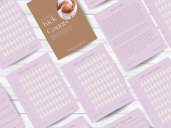 Printable Kick Count Log | Pregnancy Tracker | Kick Count Information | Pregnancy Guide | Fetal Movement Guide