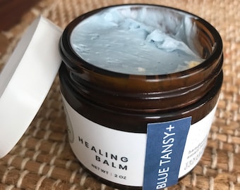 BLUE TANSY Tallow Balm | Natural Moisturizer | Nontoxic | Dry Skin | Eczema Relief