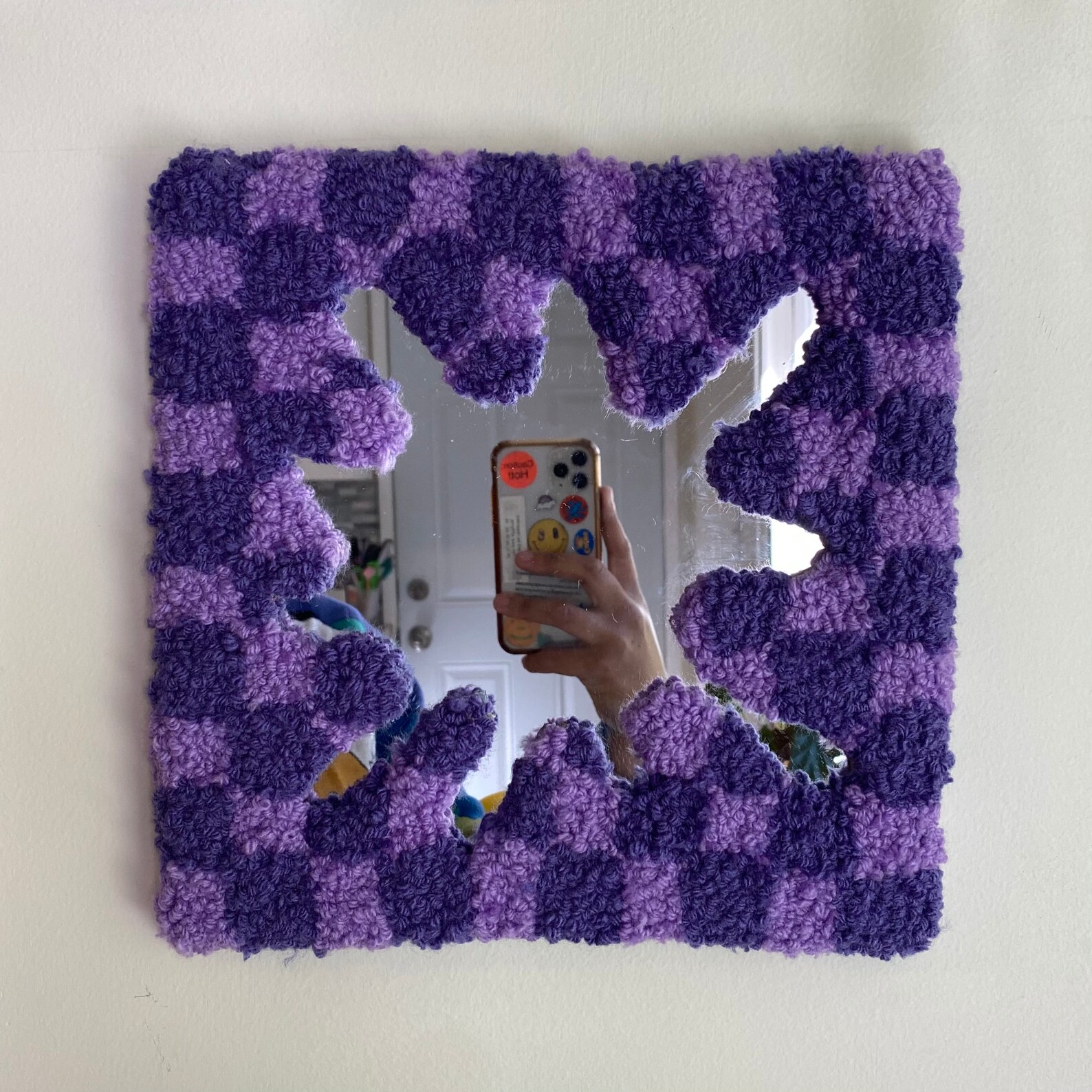 CUSTOM Checkered Rug Mirror Etsy