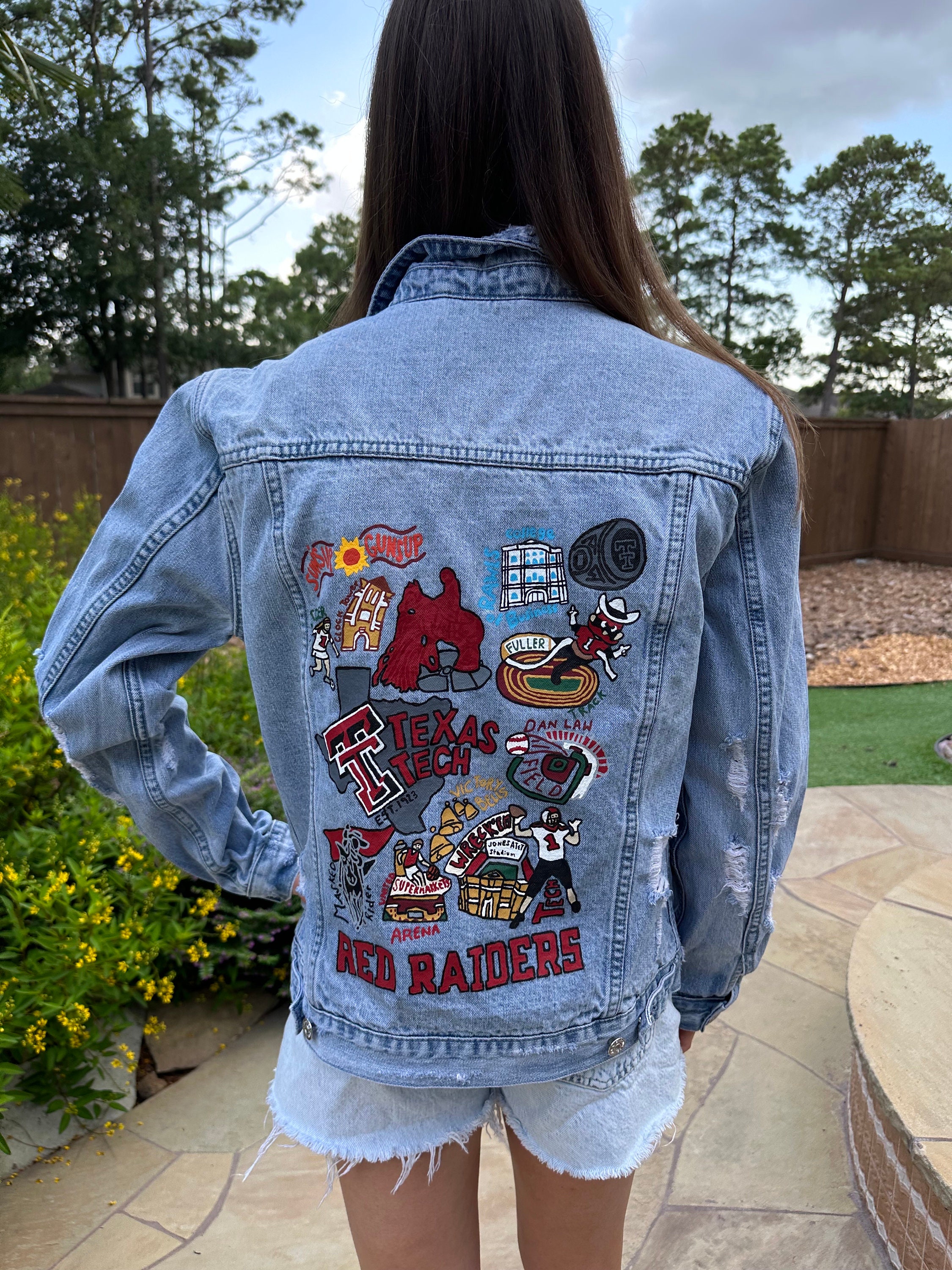 Hand Painted Texas Tech Jacket Made to Order Etsy