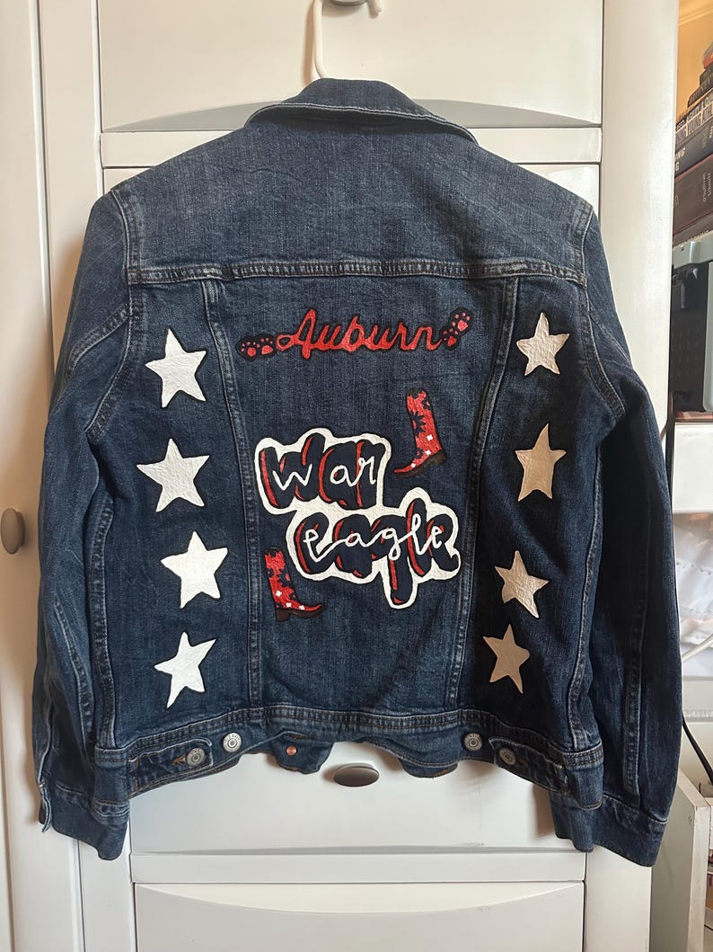 Hand Painted Auburn Jean Jacket image 1