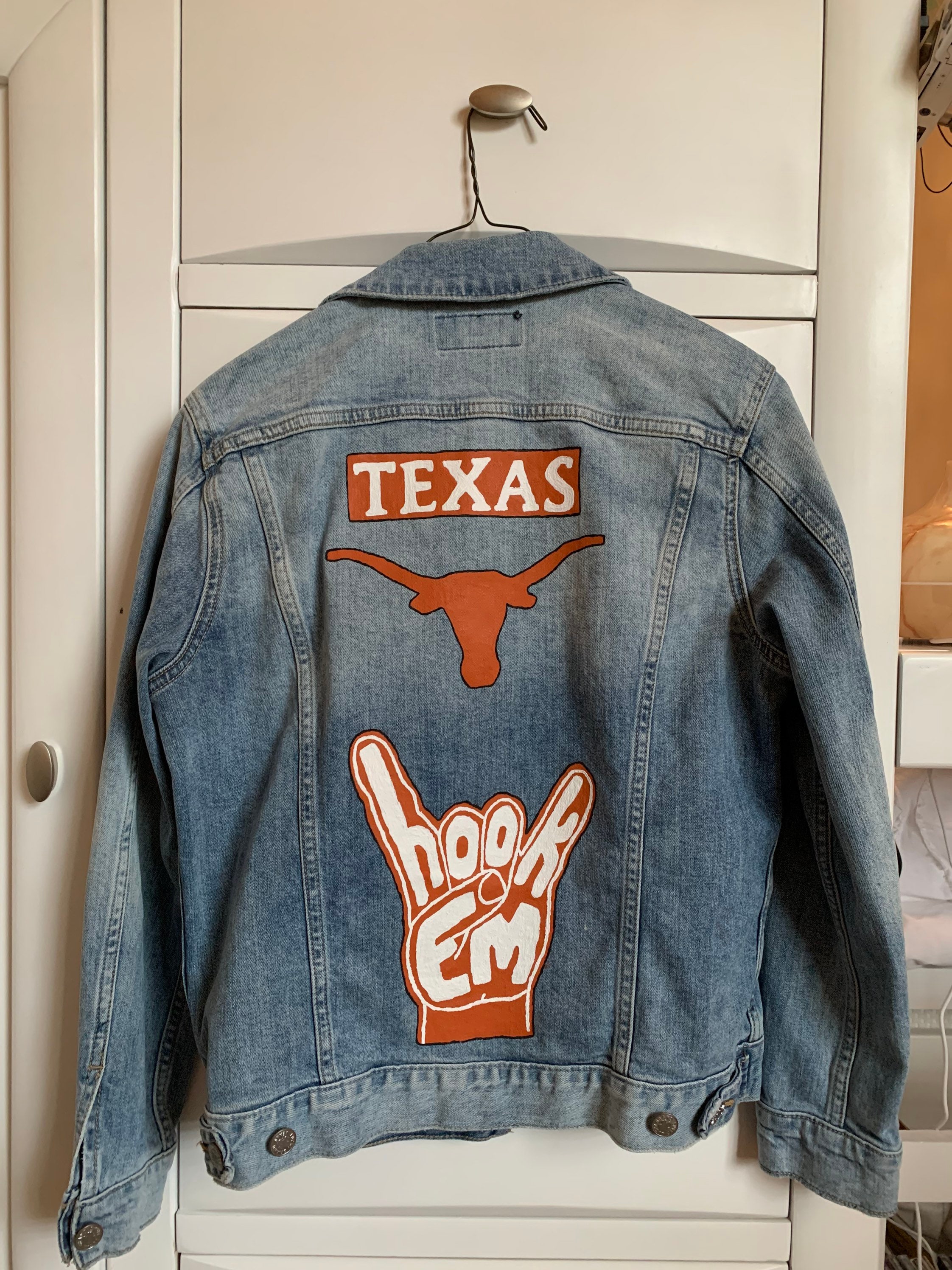 Hand Painted University of Texas Jean Jacket Hand Painted University of Texas Jean Jacket
