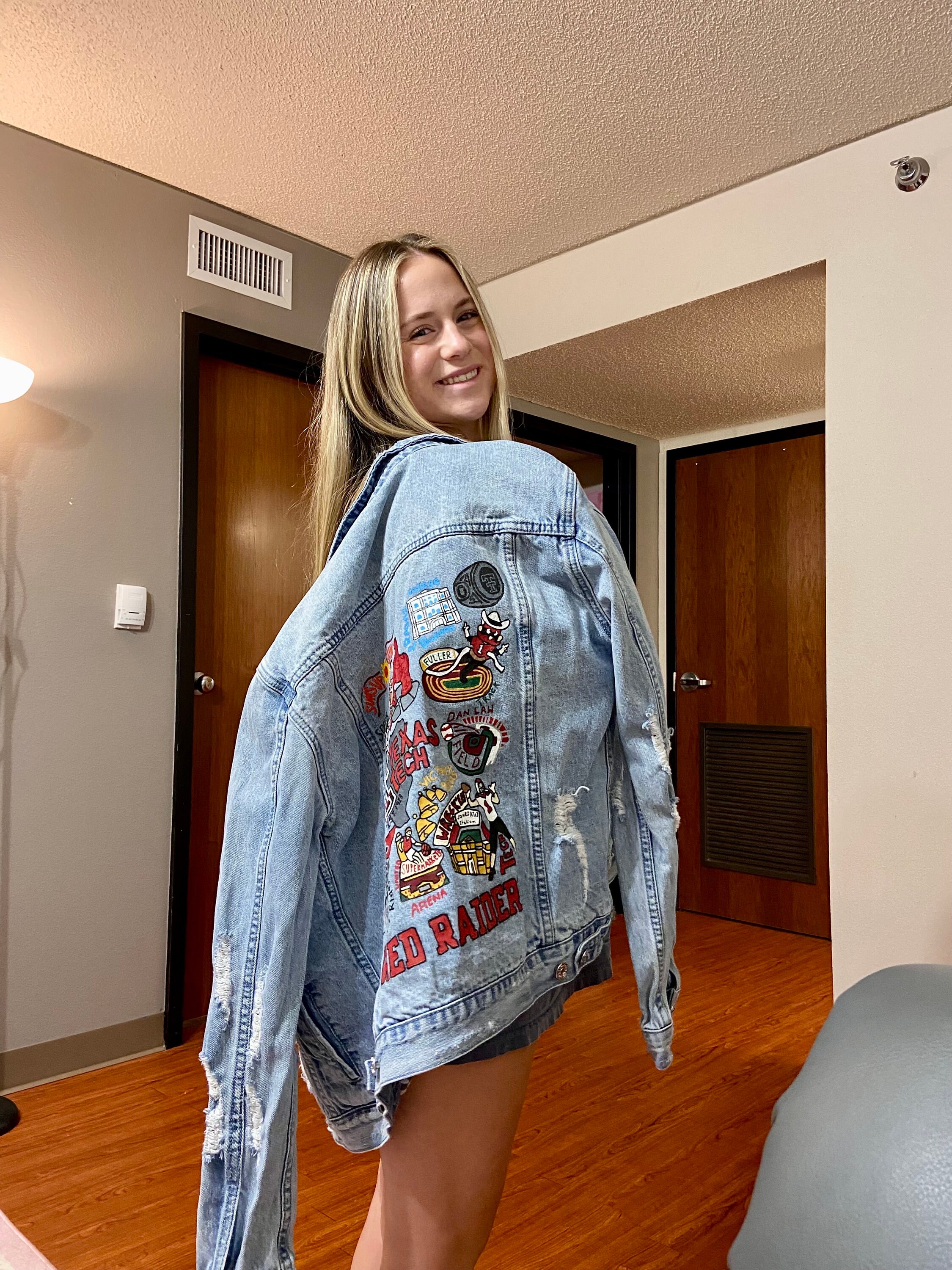 Hand Painted Texas Tech Jacket Made to Order Etsy