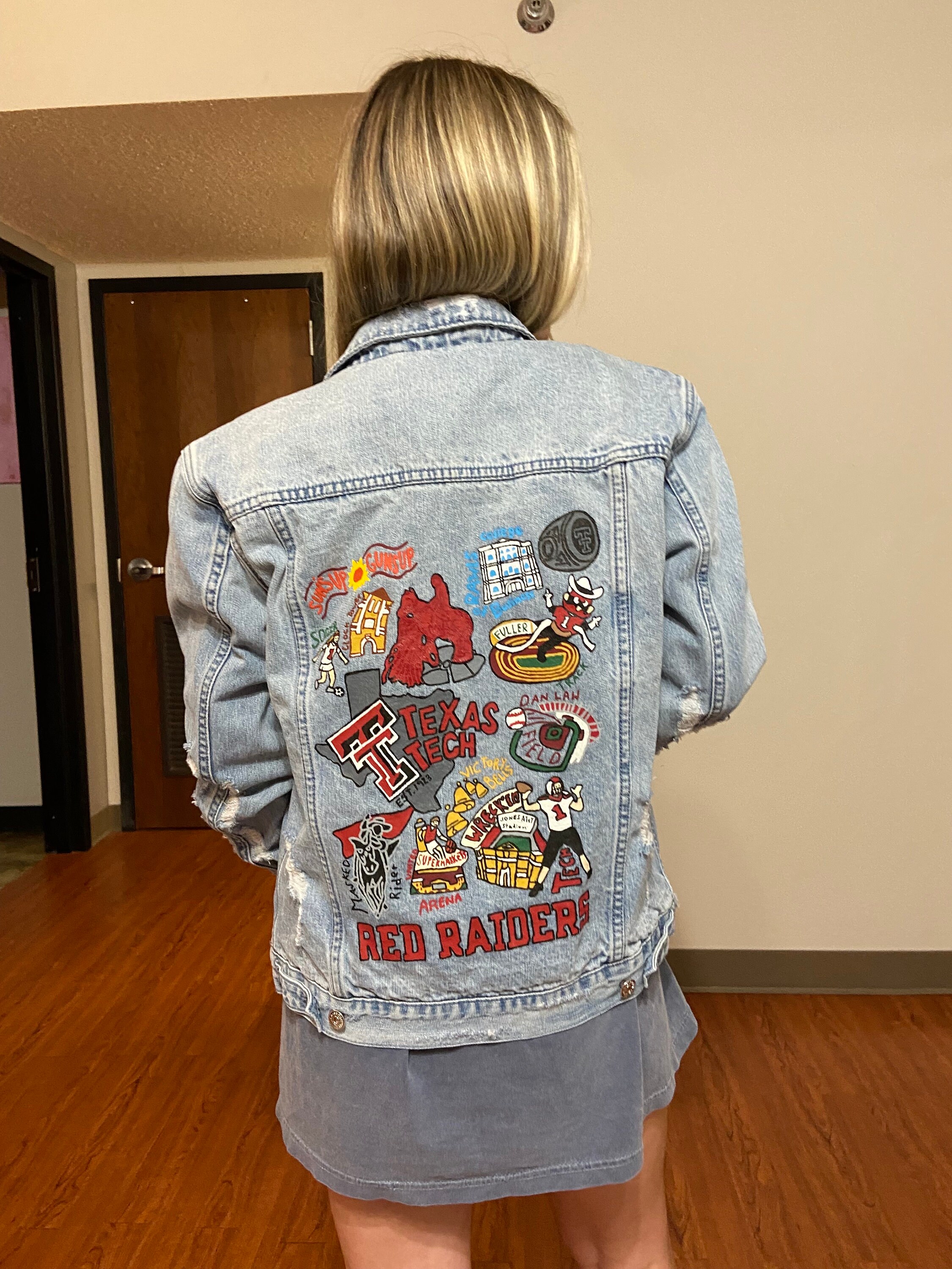 Hand Painted Texas Tech Jacket Made to Order Etsy
