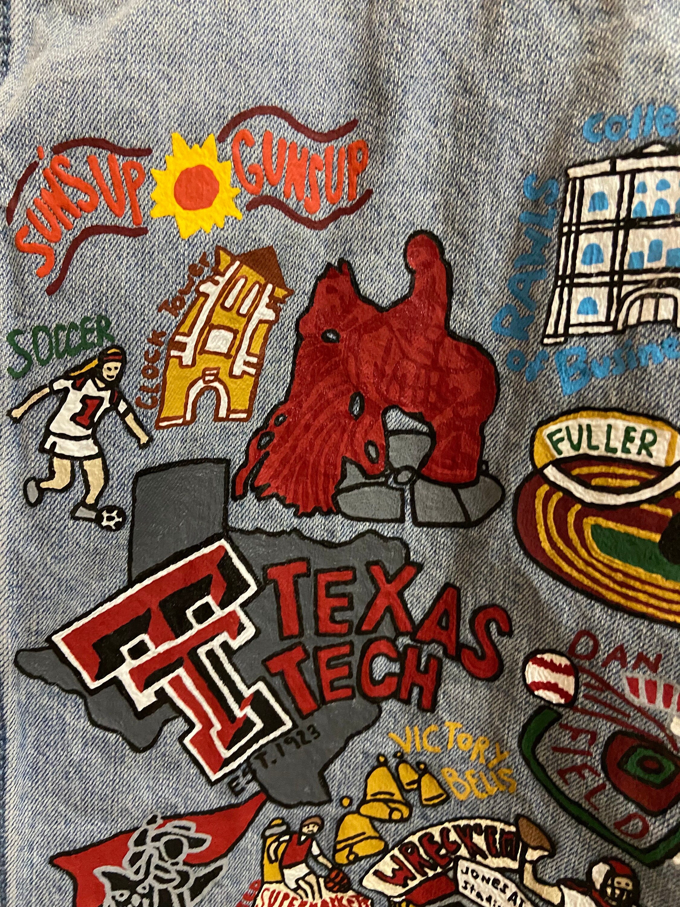 Hand Painted Texas Tech Jacket Made to Order Etsy