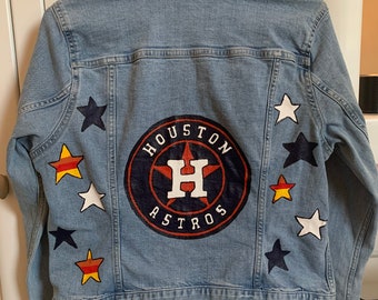 Houston Astros Hand Painted Jean Jacket