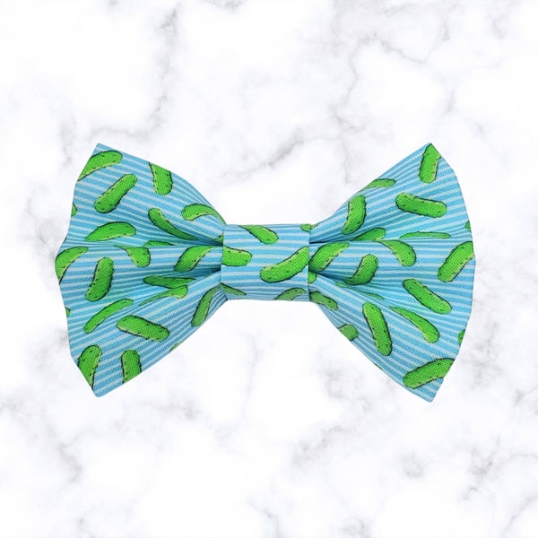 KINDA A BIG DILL Bow Tie - Pickle Bowtie for Cats, Dogs, Rabbits, and More - Kosher, Bread and Butter, Sweet, Sandwich, Gherkin, Cucumber