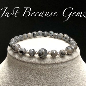 Labradorite Faceted Gemstone Beaded Bracelet, Healing Jewelry, Sleep Support, Protection Bracelet, Stacking Bracelet, Stress Relief Support