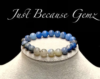 Migraine Support, Sleep Well, Labradorite, Dumortierite, Blue Aventurine, Gemstone Bracelet, Be Creative, Healing Support Jewelry, Calming