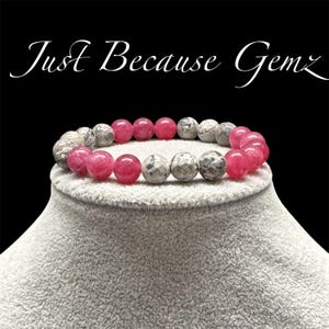 Pink Tourmaline Bracelet, Jasper Jewelry, Crystal Bracelets, Healing Jewelry, Emotional Support Gifts, Crystal Jewelry, Jewelry Gift for Her