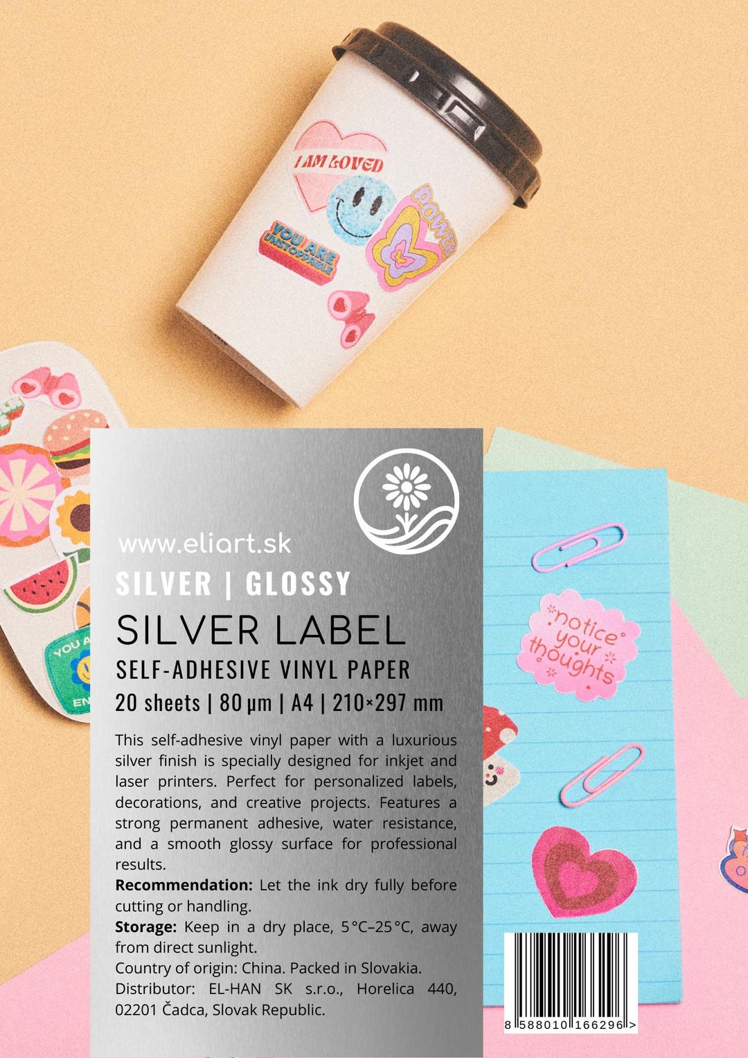 Silver Glossy Printable Vinyl Sticker Paper A4 | Waterproof Labels - Etsy