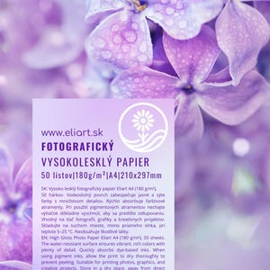 Fotopapier A4 hochglanz | 180g/qm | 50 Blatt | Wasserfestes Inkjet Printable Paper | Glanzpapier für Fotos, Grafiken & Bastelprojekte