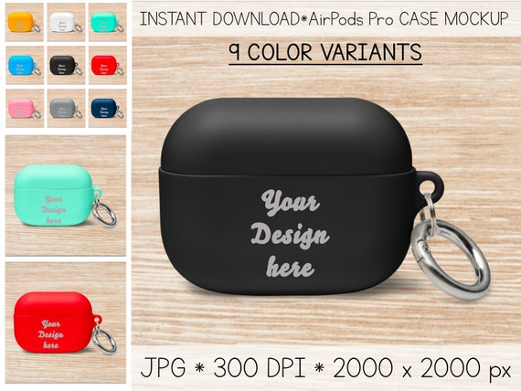Template Mockup for Airpods PRO 9 Color Variants Wood Etsy Ireland
