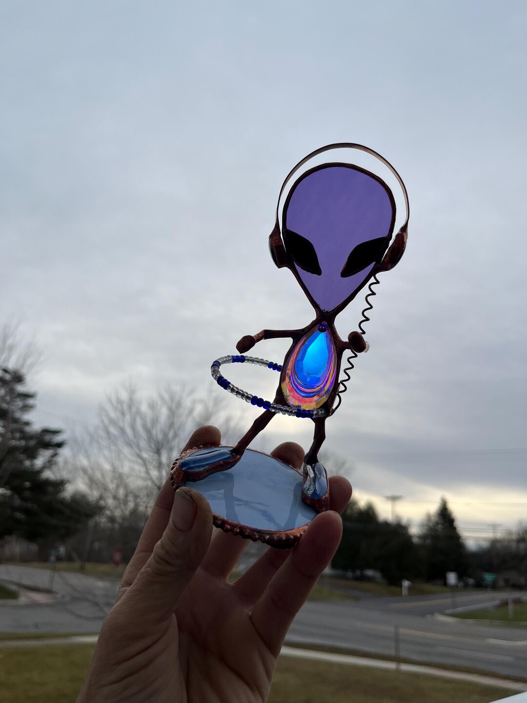 Stained Glass Alien HULA HOOP and Headphones - Etsy