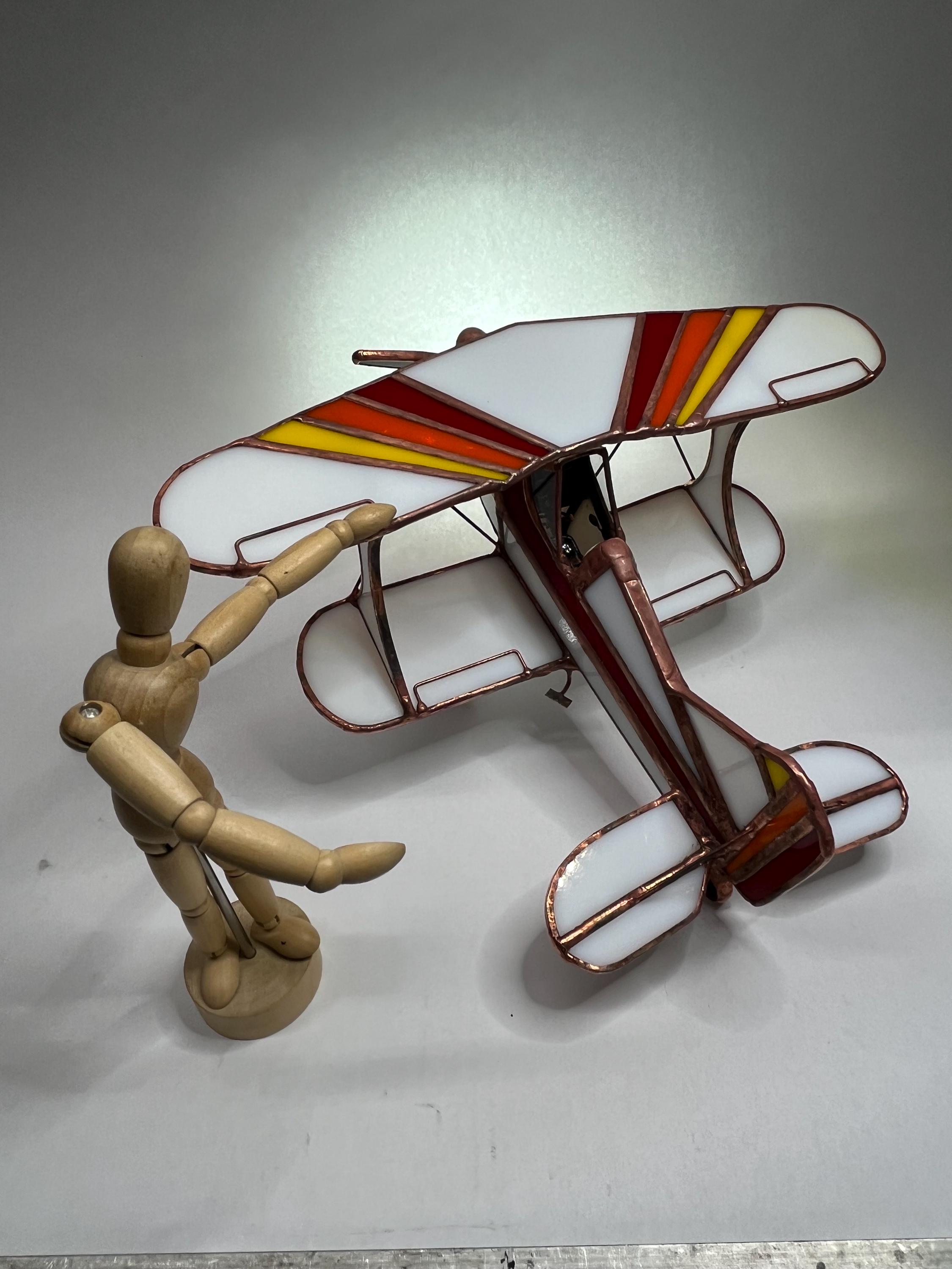 Stained Glass Aerobatic Airplane