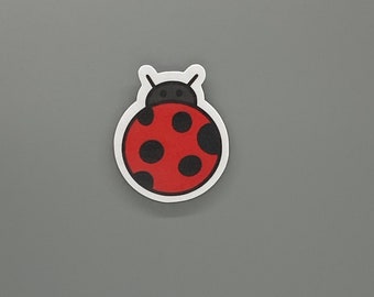 2 X 10cm Rojo Ladybird Pegatinas De Vinilo-Ladybug insecto Diversión Portátil Adhesivo #34980