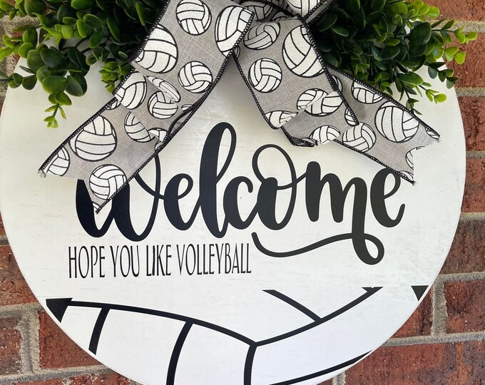 Volleyball Sign/ Volleyball Wreath/ Volleyball Door Hanger
