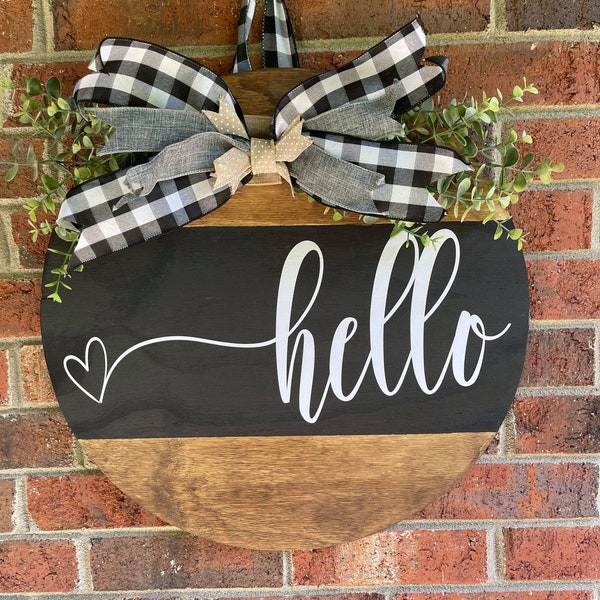 Hello Door Sign - Etsy