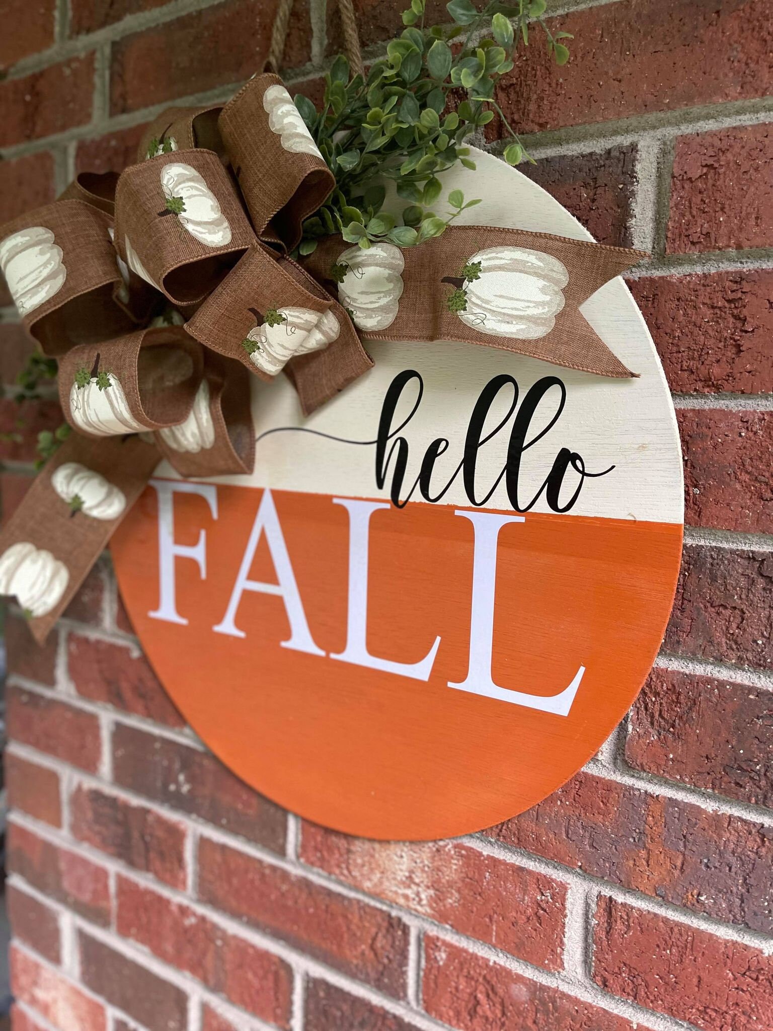 Hello Fall Door Sign Fall Wreath Fall Decor Hello Etsy