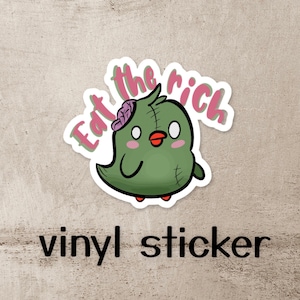 Eat The Rich Zombie Ducky Sticker