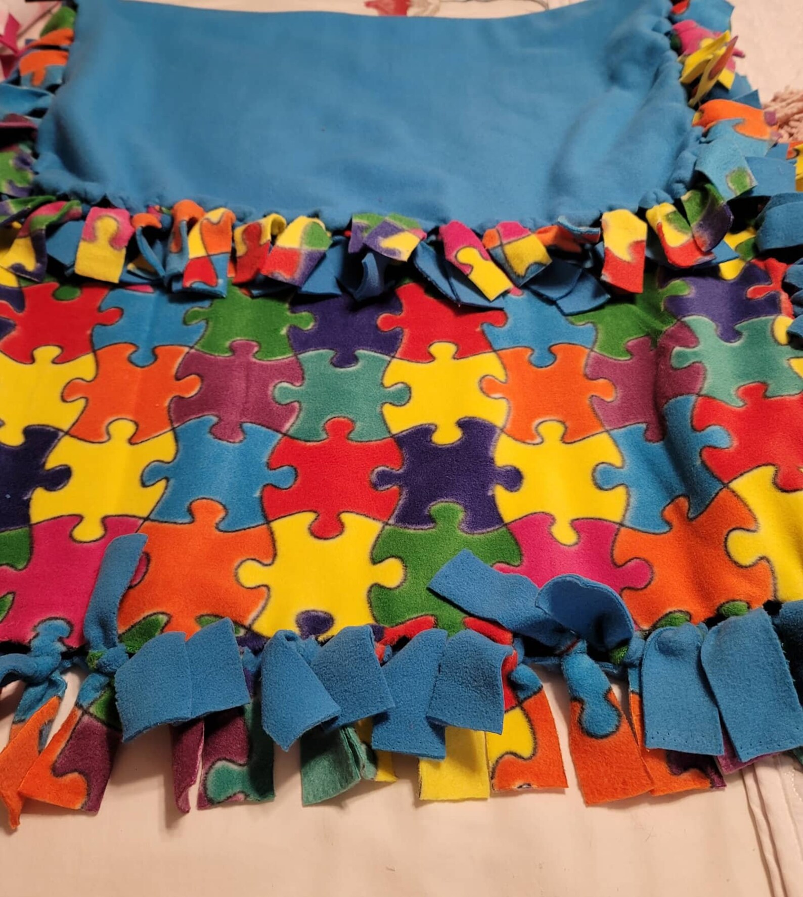 Autism awareness fleece baby/lap blanket Etsy