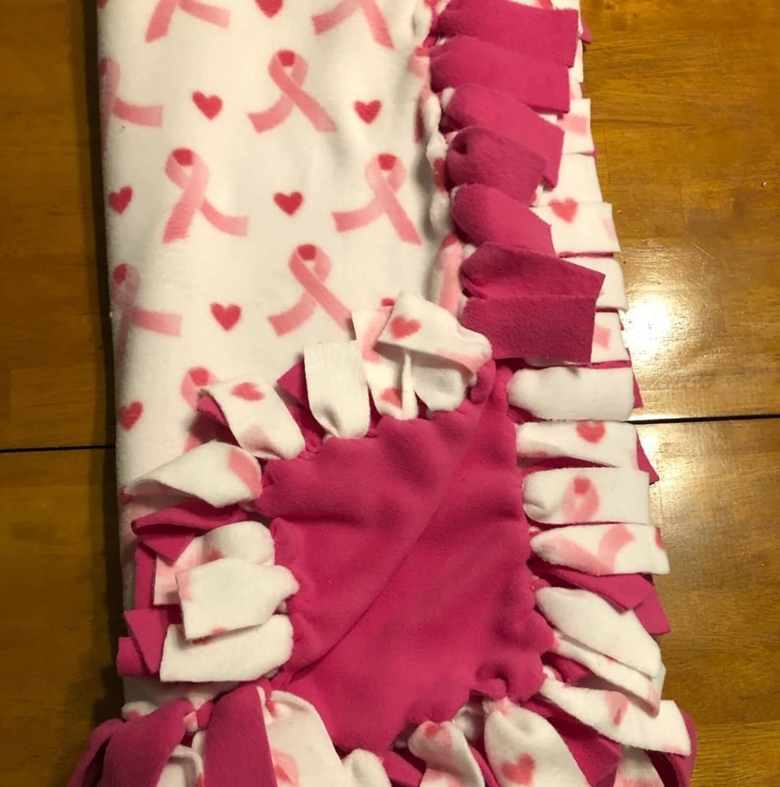 Breast cancer awareness fleece blanket Etsy