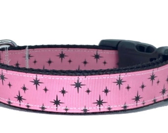 Midcentury Stars Handmade Dog Collar