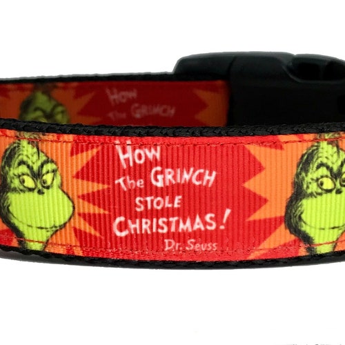 Dog Collar Grinch the Grinch Who Stole Christmas Christmas Etsy