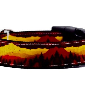 Mountains Handmade Dog Collar