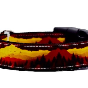 Mountains Handmade Dog Collar