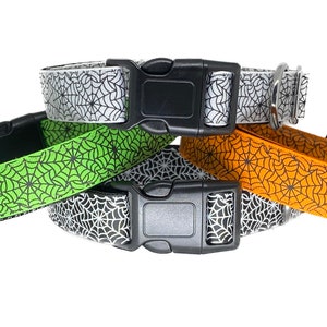 Spiderwebs Halloween Dog Collar