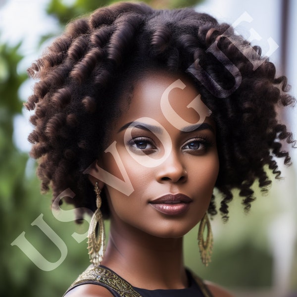 Glamourous Hair & Beauty Stock Photo Collection:Zoom Model Face, "African American Hair Model, Artistic Masterpieces27 1x2048px, 4x1024px.