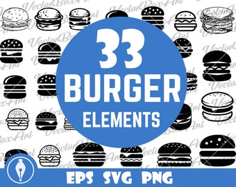 Burger svg bundle, urger clipart, Burger Png, Burger vector, Burger Svg, burger png, fast food svg, cheeseburger svg, burger pictures