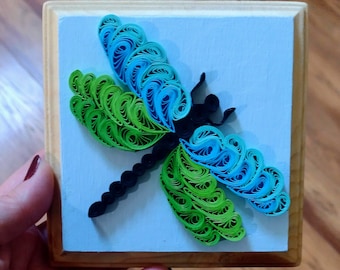 Paper Quilling Art - Dragonfly, Wall Decor, Made to Order