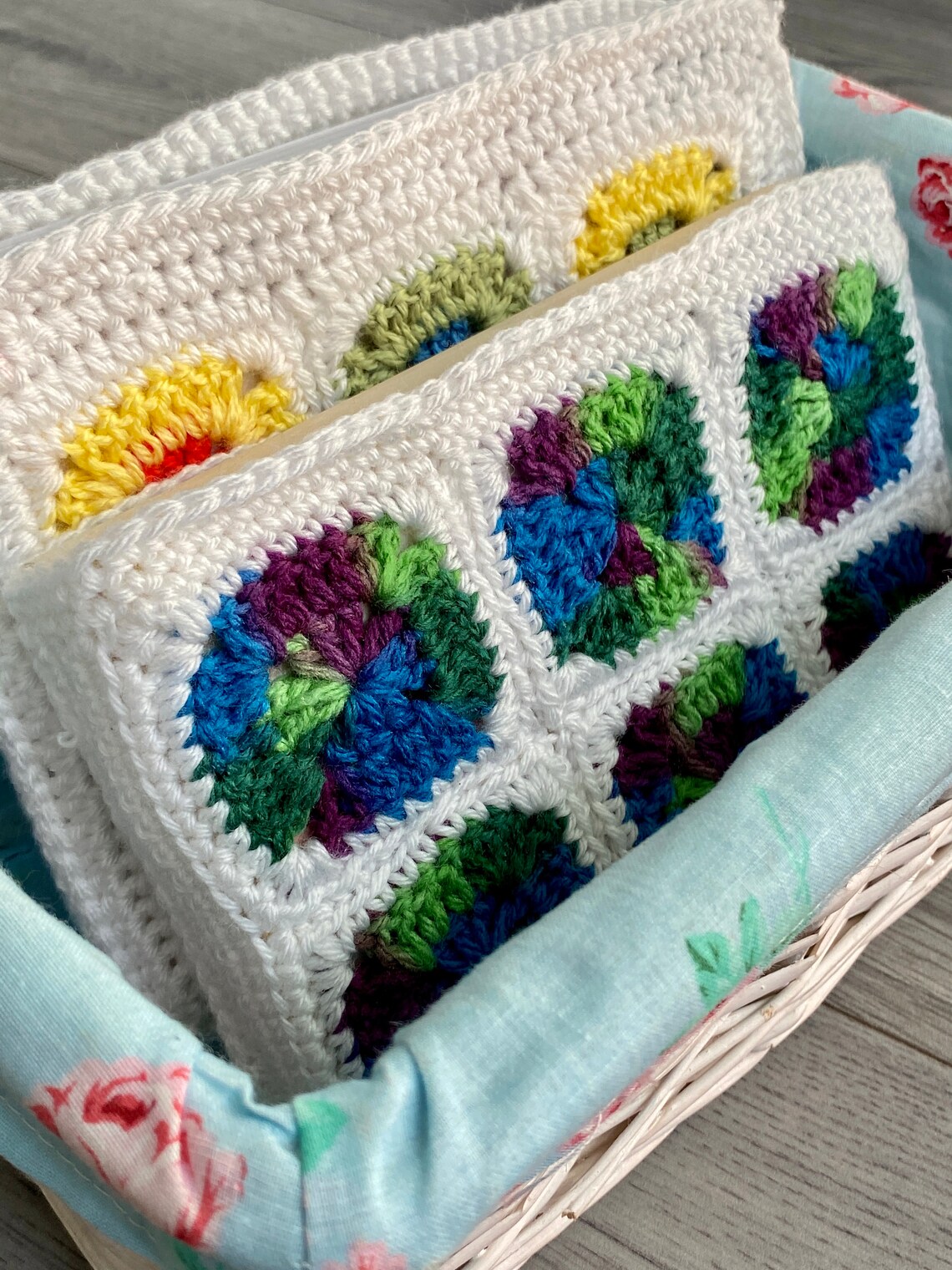 Granny Square Book Sleeves Crochet Pattern Crochet Book Etsy
