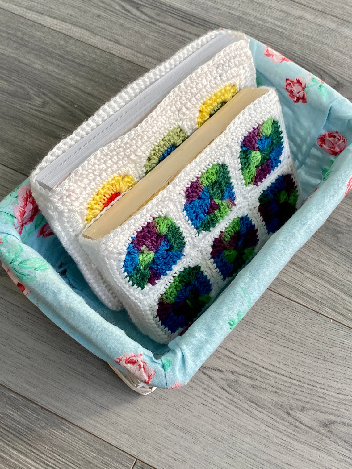 Granny Square Book Sleeves Crochet Pattern Crochet Book Etsy