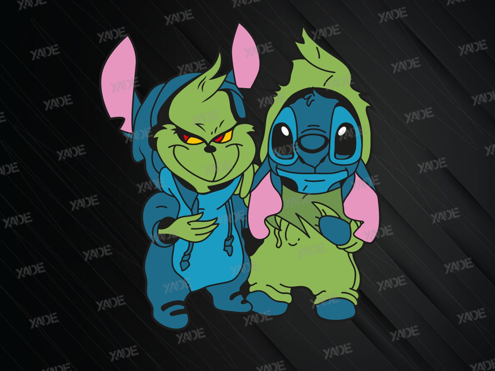 Stitch And Grinch Svg